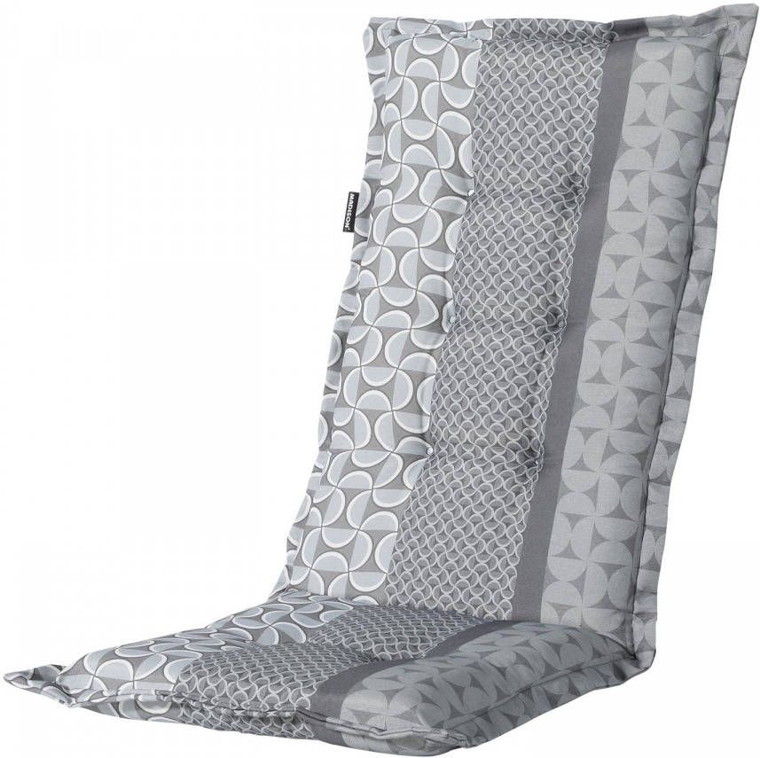 Madison Tuinkussens Hoge Rug Pasa Grey 123x50 Grijs