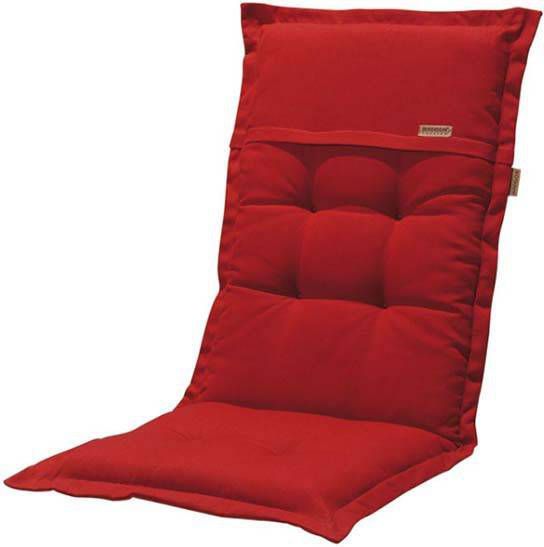 Madison Tuinkussens Hoge Rug Rib Red 123x50 Rood