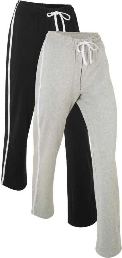 bonprix Katoenen sweatpants(set van 2 ), straight