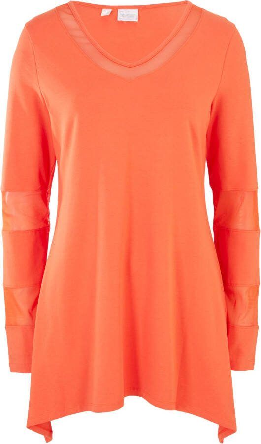 bonprix Longshirt met mesh