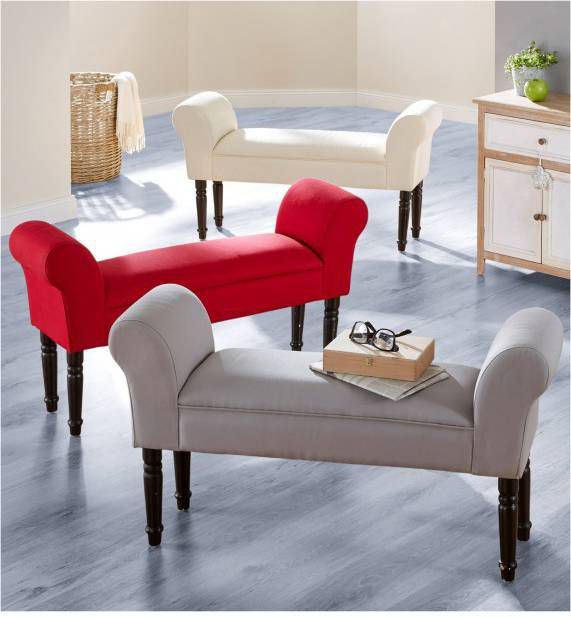 bpc living bonprix collection Bank, grijs, textiel