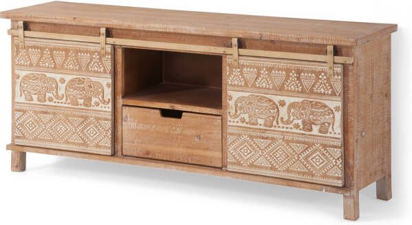 bpc living bonprix collection Dressoir, naturel, MDF, dennen, ijzer
