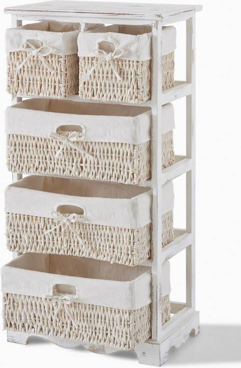 bpc living bonprix collection Rek, wit/naturel, paulownia (Tomentosa)