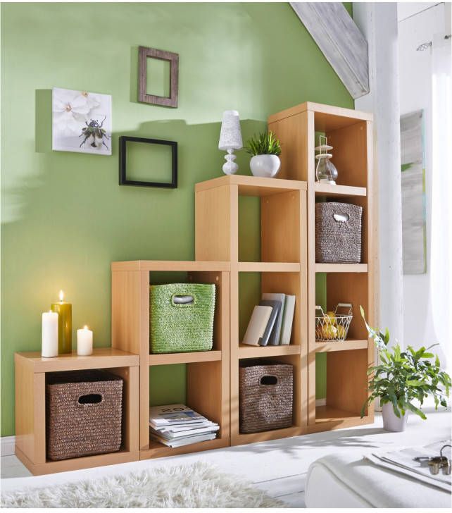 bpc living bonprix collection Rek Kenia (3 vakken), beukenhoutdesign, MDF