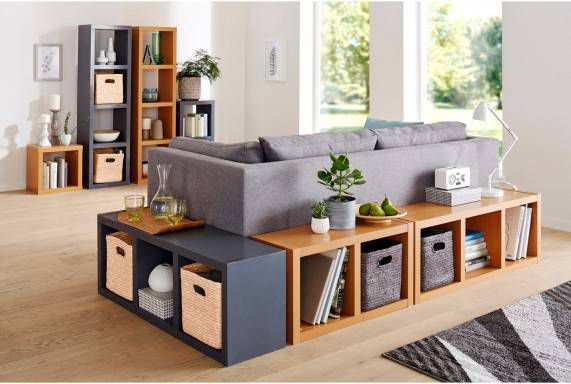 bpc living bonprix collection Rek Kenia (2 vakken), beukenhoutdesign, MDF