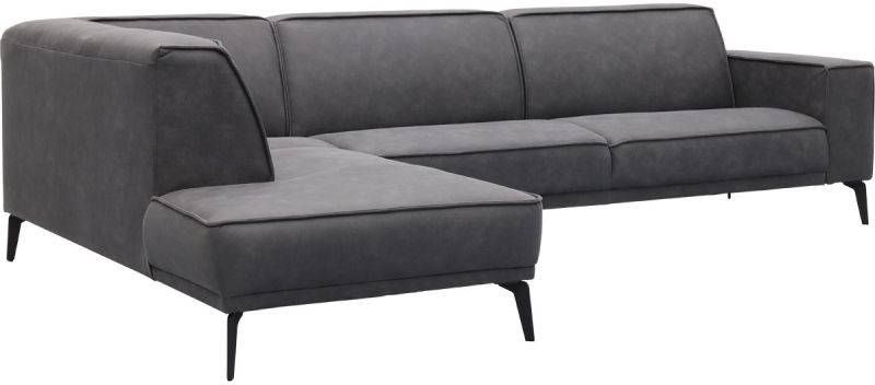 Budget Home Store Bank Riva hoek zit eiland + 2, 5 zits Antraciet