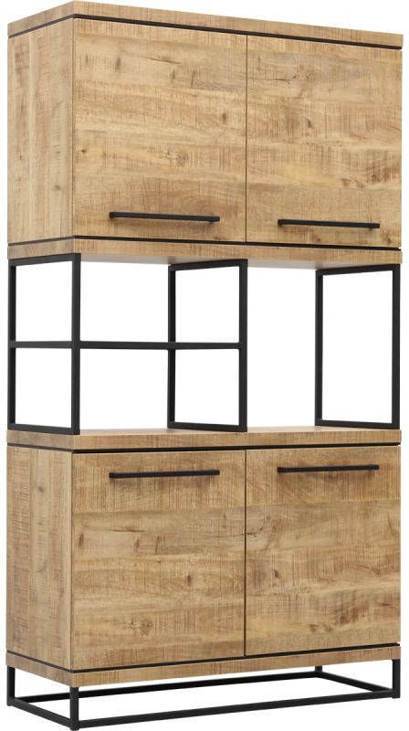 Budget Home Store Barkast London 4 deurs, 3 open vakken