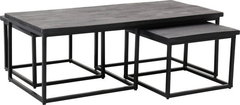 Budget Home Store Salontafel Tulum zwart set van 3