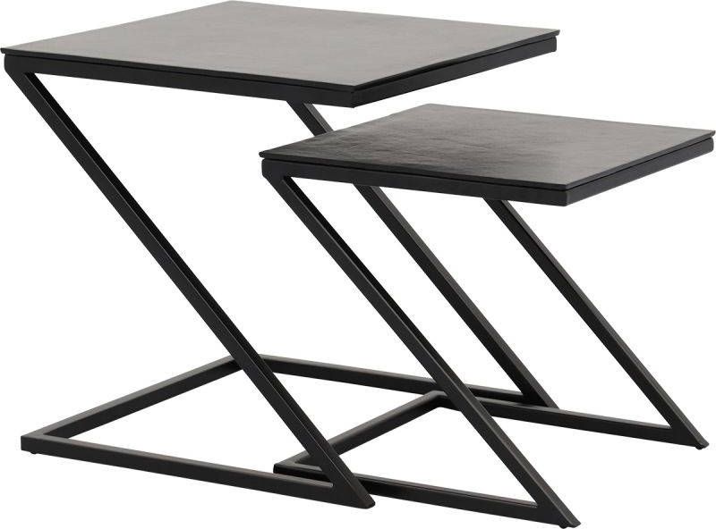 Budget Home Store Salontafel Zaza set van 2 alu black antique