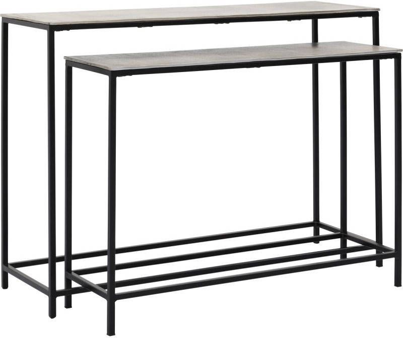 Budget Home Store Sidetable Wally set van 2 alu silver antique