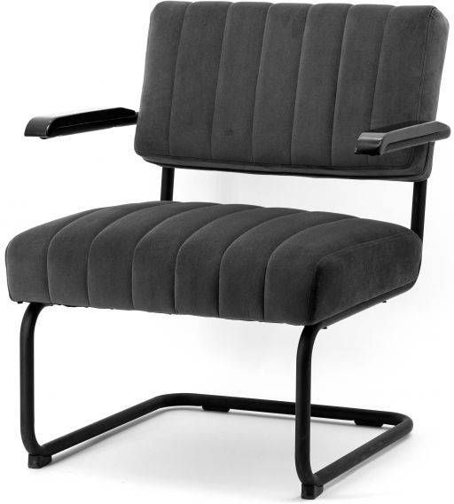 By Boo Fauteuil Vice Fluweel roze 76 x 64 x 73 Meubelmooi.nl