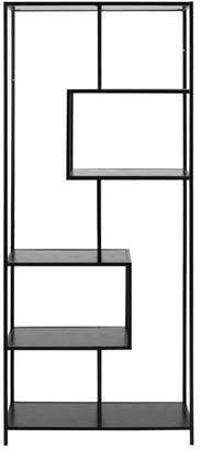 24Designs Bradley Open Vakkenkast B77 X D35 X H185 Cm Zwart Hout
