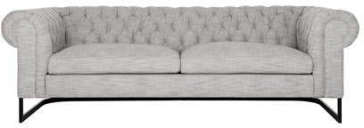 24Designs Revolution 3 zits Bank B238 X D105 Cm Lichtgrijs Stof