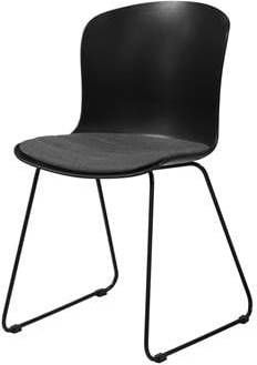 Artichok Vivian eetkamerstoel zwart zwart onderstel
