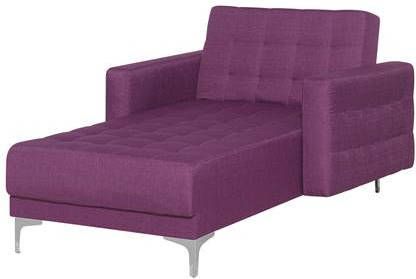 Beliani Aberdeen Chaise Longue paars polyester