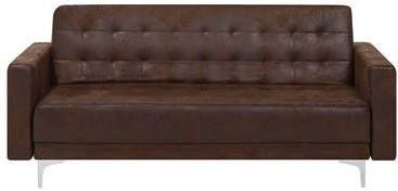 Beliani ABERDEEN Driezitsbank bruin 160x108