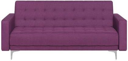 Beliani ABERDEEN Driezitsbank paars 160x108