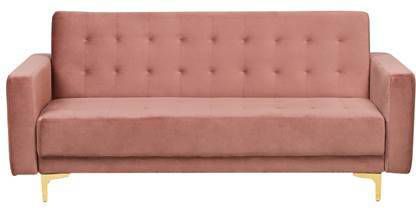 Beliani ABERDEEN Driezitsbank roze 160x108