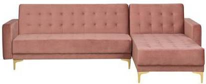 Beliani ABERDEEN Bank(linkszijdig)roze 241x108