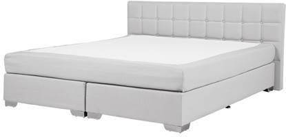 Beliani Admiral Boxspringbed Lichtgrijs Stof