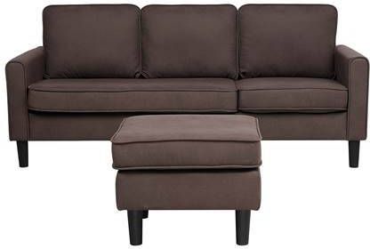 Beliani AVESTA Driezitsbank bruin