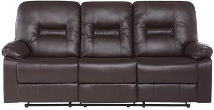 Beliani BERGEN Driezitsbank bruin