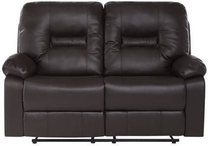 Beliani BERGEN Tweezitsbank bruin