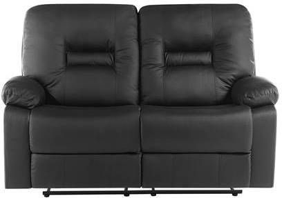 Beliani BERGEN Tweezitsbank zwart