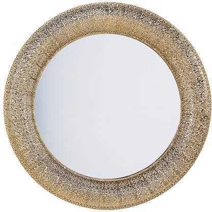 Beliani Channay Wandspiegel goud metaal