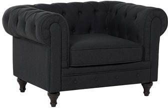 Beliani Chesterfield Fauteuil Polyester 75 X 110 Cm