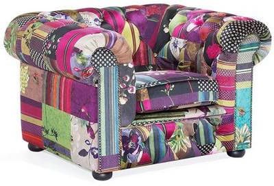 Beliani Chesterfield Fauteuil Polyester 95 X 108 Cm