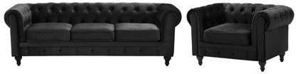 Beliani CHESTERFIELD Bankstel zwart
