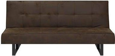 Beliani Derby Slaapbank bruin kunstleer