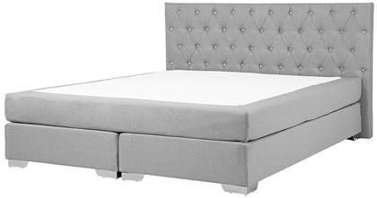 Beliani DUCHESS Boxspring grijs 160x200