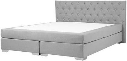 Beliani DUCHESS Boxspring grijs 180x200