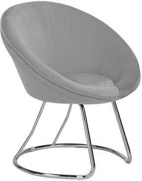Beliani Floby Fauteuil grijs fluweel