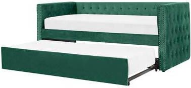 Beliani GASSIN Bed groen 90x200