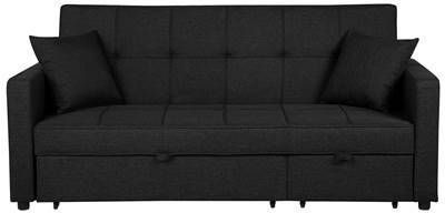 Beliani Glomma Slaapbank zwart polyester