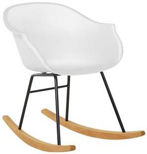Beliani HARMONY Schommelstoel wit