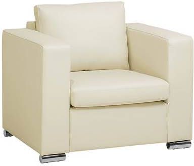 Beliani Helsinki Fauteuil Leer 76 X 96 Cm