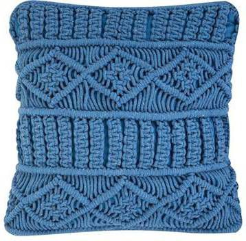 Beliani Karatas Sierkussen blauw katoen