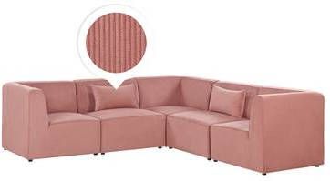 Beliani LEMVIG Bank(linkszijdig)roze