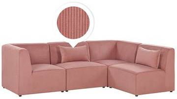 Beliani LEMVIG Bank(linkszijdig)roze