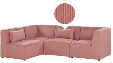 Beliani LEMVIG Bank(rechtszijdig)roze