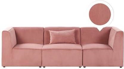 Beliani LEMVIG Driezitsbank roze