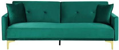 Beliani LUCAN Slaapbank groen 175x102