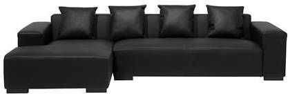 Beliani LUNGO Hoekbank zwart