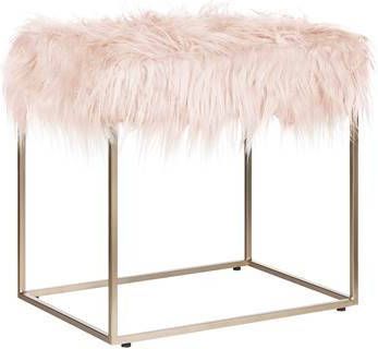 Beliani Manhattan Hocker roze polyester