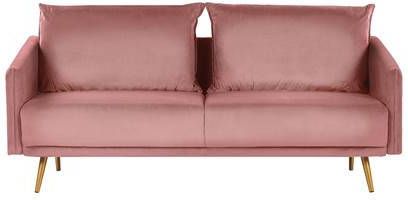 Beliani MAURA Driezitsbank roze