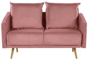 Beliani MAURA Tweezitsbank roze